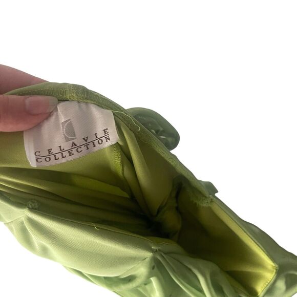 Celavie Collection Y2k Women's Size Small Green Fairy Chiffon Halter Mini Dress - Picture 7 of 10